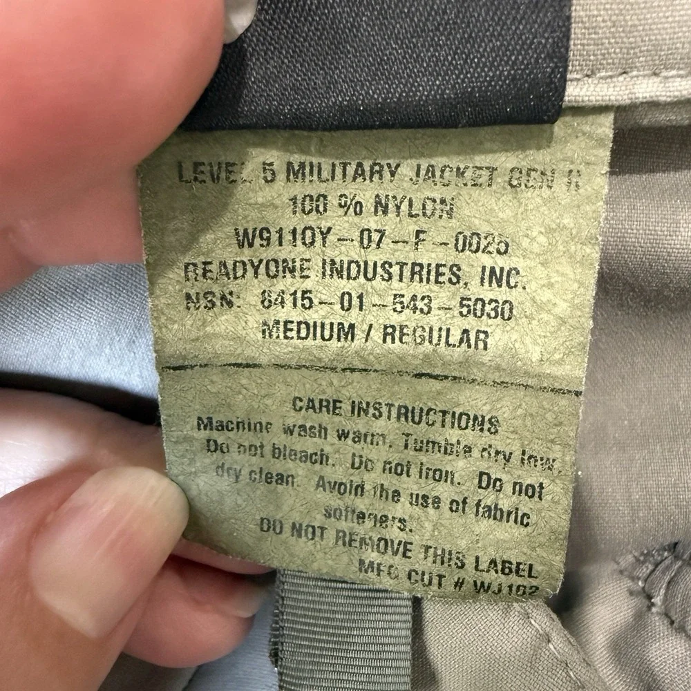 Patagonia PCU L5 Level 5 Military Jacket Mens M Regular Grey Gen II Soft Shell
